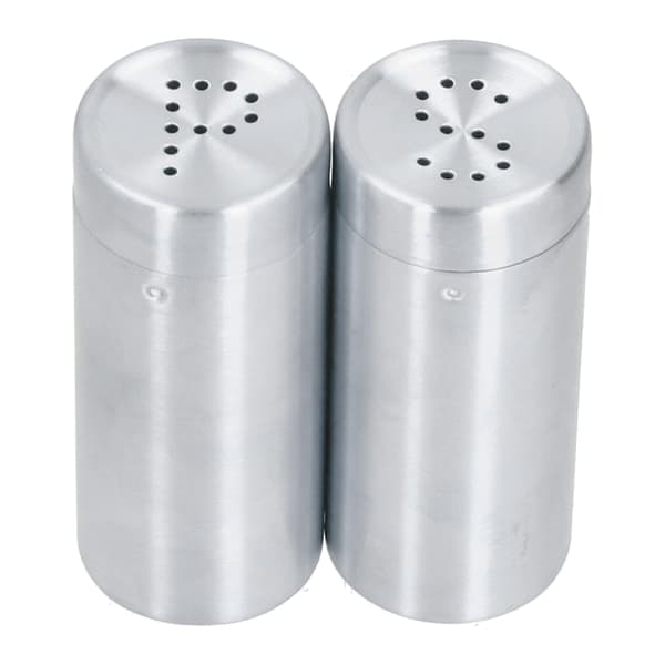 2-pack kryddburk i rostfritt stål, salt- och pepparströare, köksredskap, silver