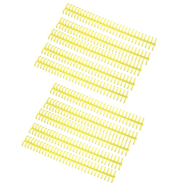 10-pack plastbindningsryggar 30-håls spiralryggar, 0,5\" diameter, gul för lösblad