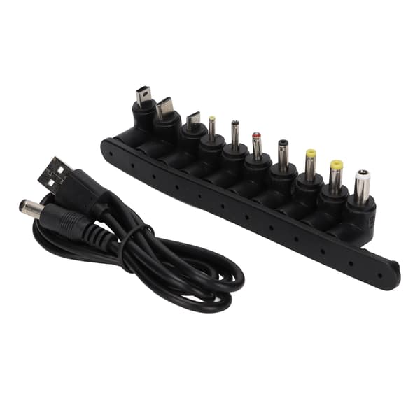 10-i-1 Retvinklet USB til DC Multi Opladerkabel til Smartphone Tablet, Strømadapterkabel