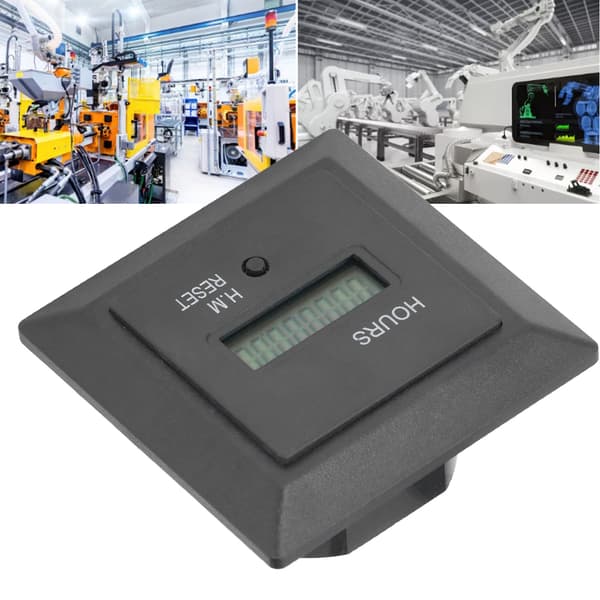 Digital timetæller 0-999999H 59M, AC 100-240V, Industriel timerdisplay