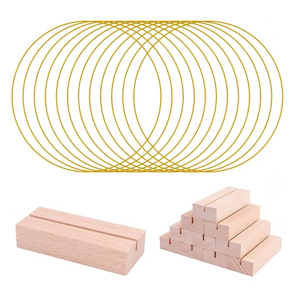 Metallbågsram med trästativ för DIY bröllopsinredning