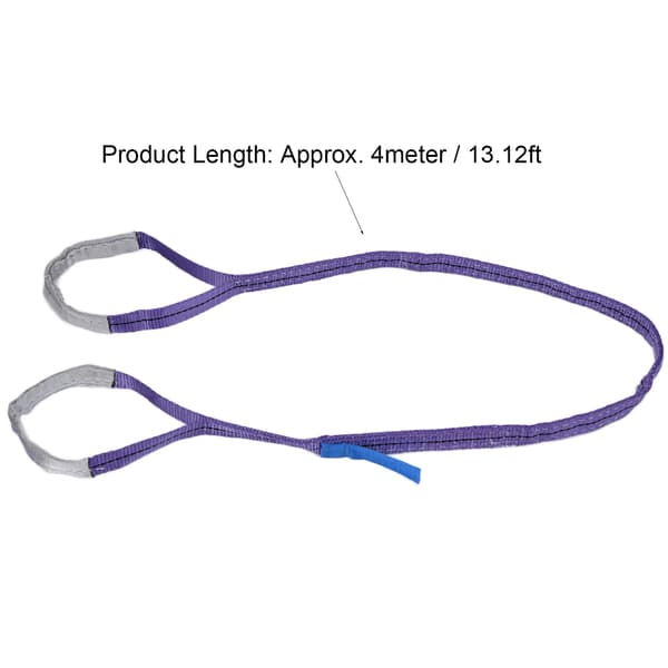Flad Hejse Løftesejl 1T Polyester Webbing Kraftig Rem 4M til Transport