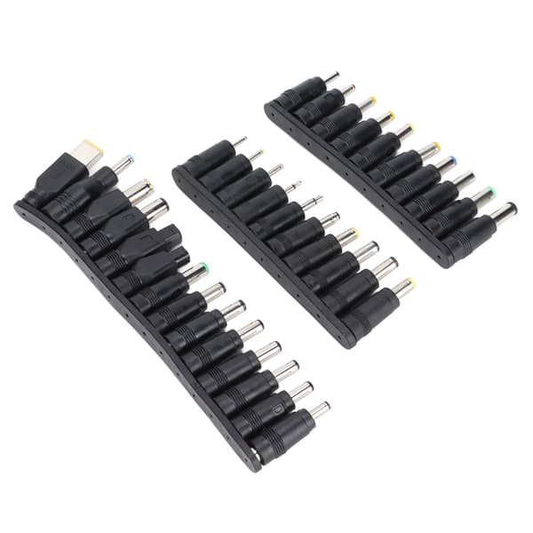 34-pak DC-strømstik 5,5 mm x 2,1 mm Universal bærbar opladerstikadapter Computertilbehør