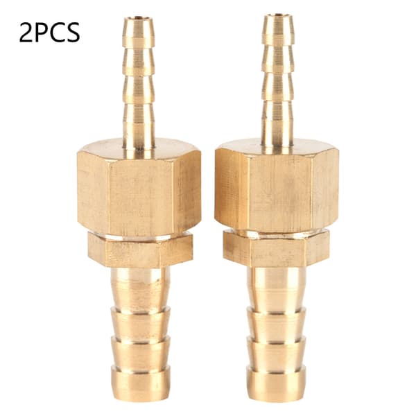 2 stk. messingreduktionsslangestuds 4-6 mm halerørsadapter