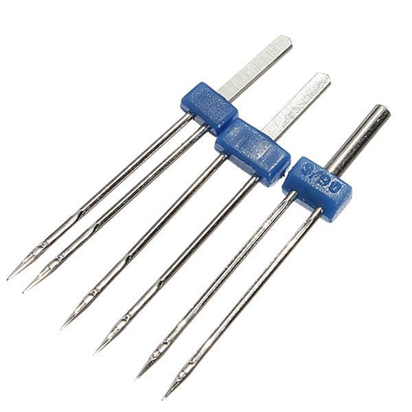 3 kpl 2/3/4 mm kaksoisneuloja ompelukoneisiin, ompelutarvikesarja