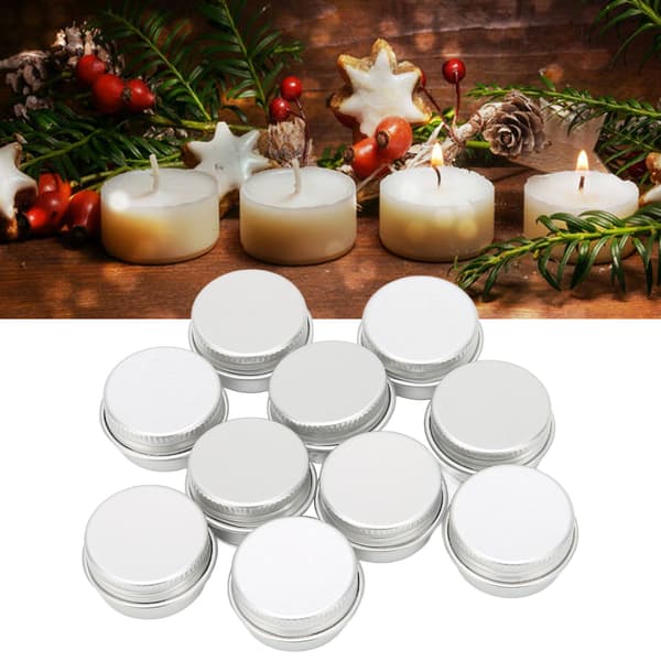 10 stk. 5 ml bærbare tomme aluminiumsdåser, tomme runde aluminiumsdåser til læbepomade, fast parfume
