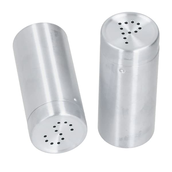 2-pack kryddburk i rostfritt stål, salt- och pepparströare, köksredskap, silver