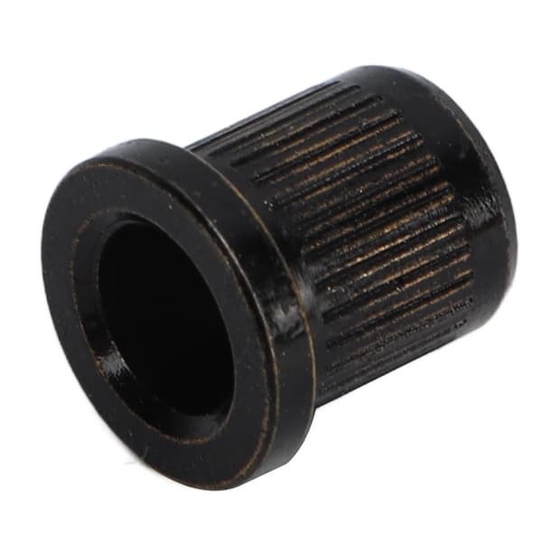 6 st mässingsgitarrsträngshylsor genom kroppen för elgitarr svart hållbart set