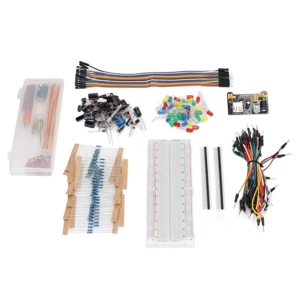 Startpakke med elektronikkomponenter med 830-punkts breadboard til R3-projekter