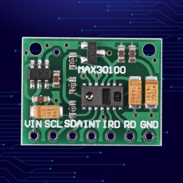 MAX30100 pulssioksimetri- ja sykesensorimoduulin kehityskortti Arduinolle