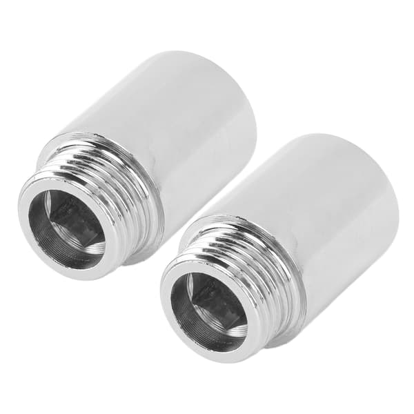 2-pack förkromad duschmunstycksförlängningsarm i rostfritt stål, 3 cm/1,2 tum badrumsmunstycksrör