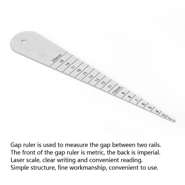 Gapmätare i rostfritt stål, 1/16-3-4 flänsmätare, innerdiametermätare 2-20 mm