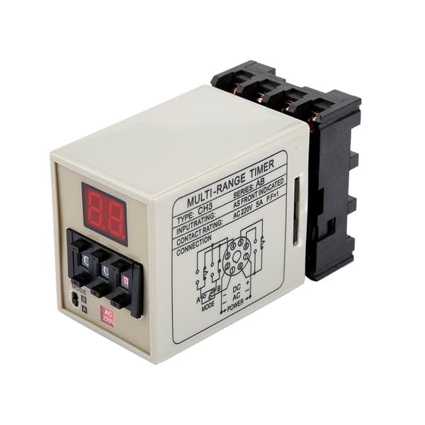 AH3-DM AC 220V Dual Mode Fördröjningsrelä, 0.01S-99H LED-display
