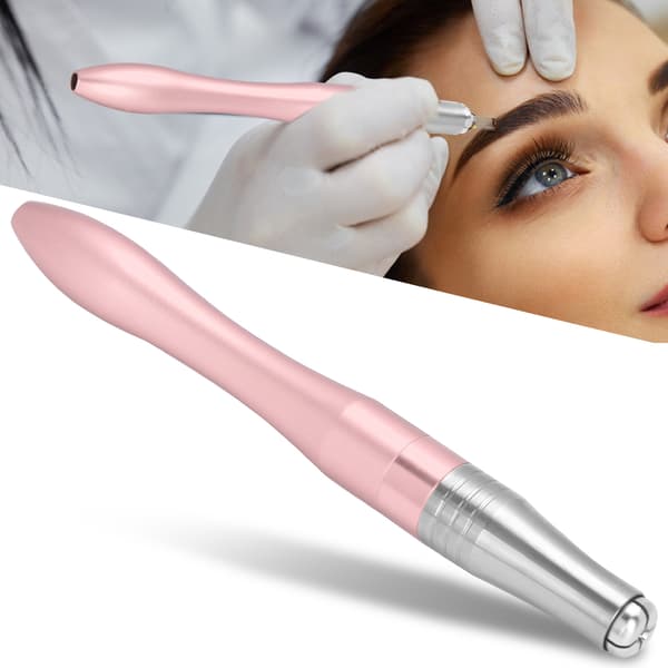 Microblading Pen Manuel Tatoveringspen til Semi-Permanent Makeup Øjenbrynstatovering (Rose Gold)