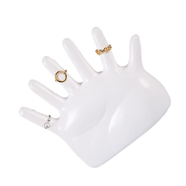 Vitt smyckesställ för armband och klockor