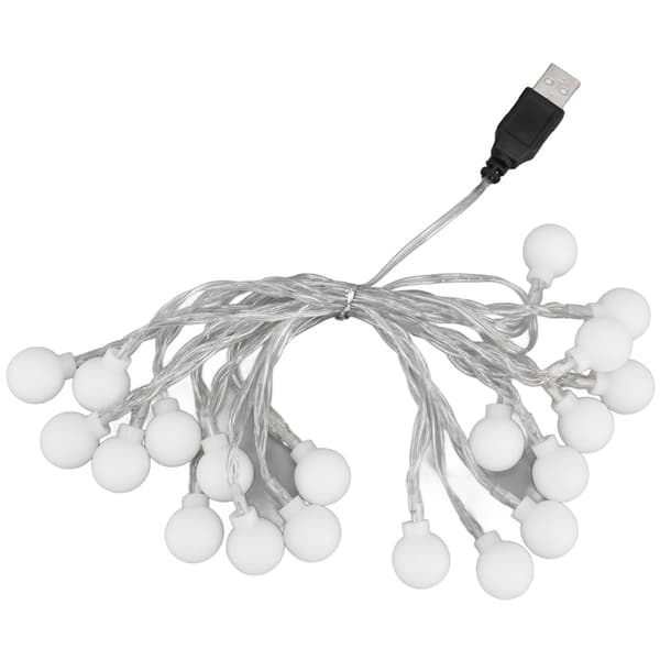 3M 20LED Globe Ljusslinga Utomhus Inomhus Festdekoration USB-driven för Flickrum