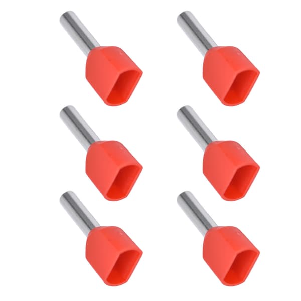 100 STK Kobberrør Isolerede Kabeltyller Krympeforbindelse PVC til 18AWG Ledning, TE1008