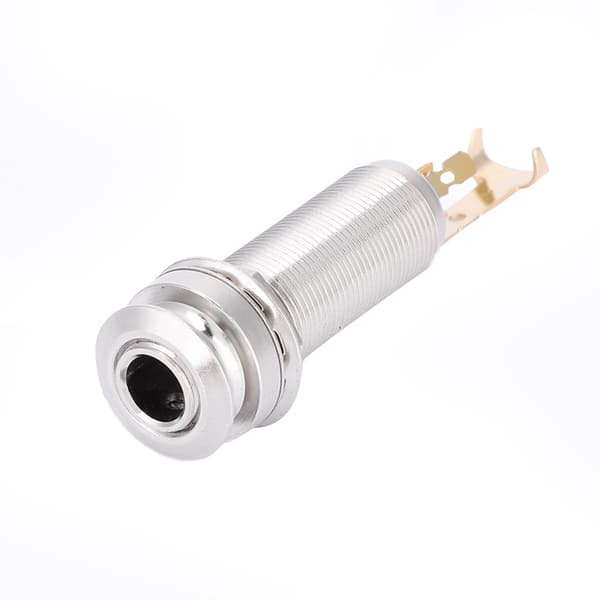 Silver Gold Koppar Stereo Endpin Jack Utgång för Elgitarr Ukulele Pickup