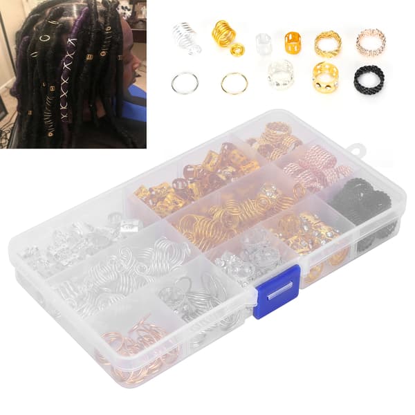 200 stk. fashionable hule hårfletningsringe, dreadlocksringe, hårtilbehør