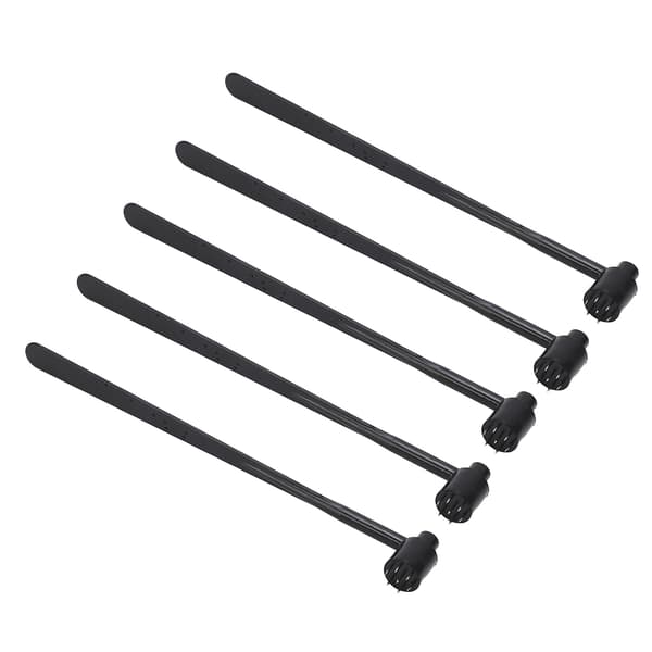 5 stk. enkeltsidet dermal punch, blommeblomstspids, sort ABS-greb, stål, industriel brug