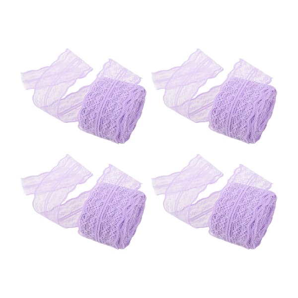 4 stk. blondebånd i nylon, retro DIY dekorative tilbehør til gaveindpakning, lilla