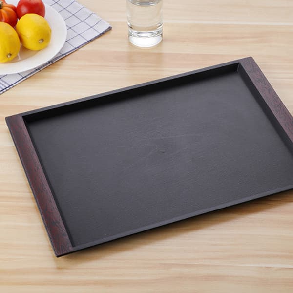 3-pak rektangulær serveringsbakke, fastfoodbakke, multifunktionel til køkken, restaurant, hotel, 30x20 cm