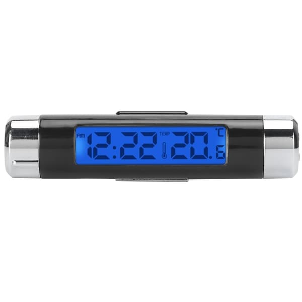 2-i-1 Elektronisk Ur Termometer LCD-display Automatisk Temperaturmåling