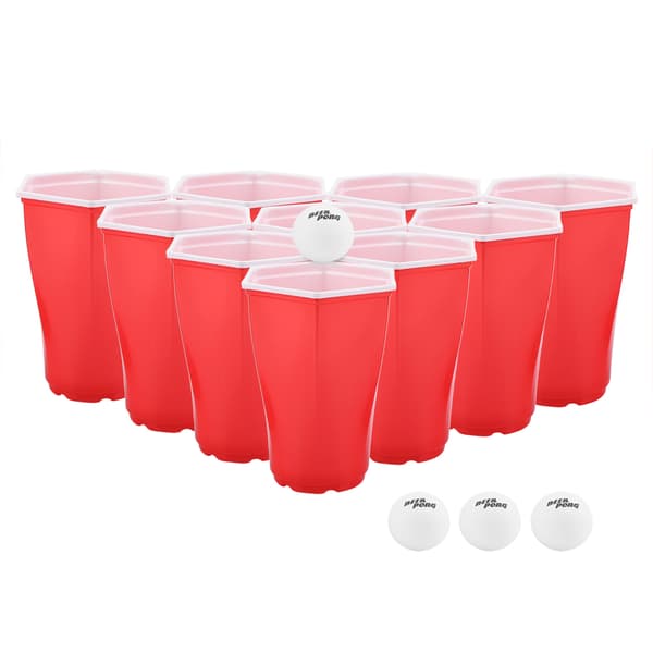 Hexcup Rødt Beer Pong Festkop Sæt