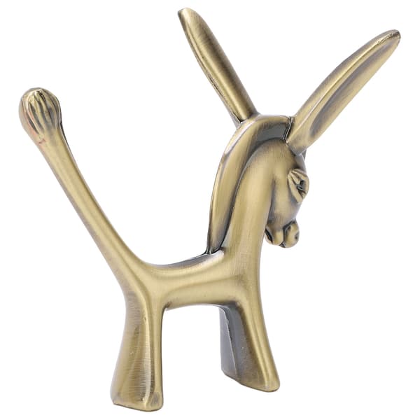 Æsel Ringholder Æselstatuette Holdbar Zinklegering Retro Stil Sikker Ring Organizer til Ringe Smykker