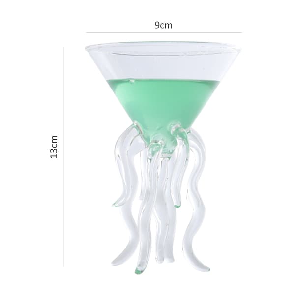 Bläckfisk Cocktailglas Transparent Manetkopp Bläckfiskformade Glasvaror