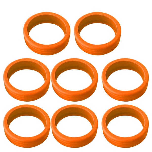 8-pack bagagehjulsskydd i silikon, stötsäkra, brusreducerande resväskhjulsskydd, orange