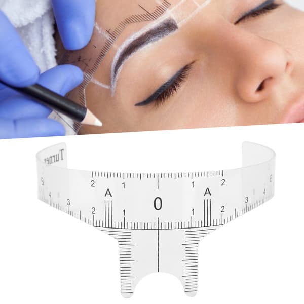 Professionell Ögonbrynspositioneringslinjal Microblading Brynform Design Linjal MätverktygB