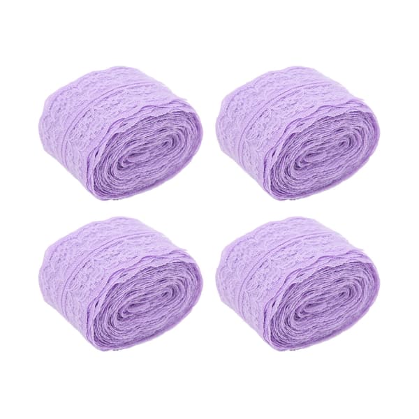 4 stk. blondebånd i nylon, retro DIY dekorative tilbehør til gaveindpakning, lilla