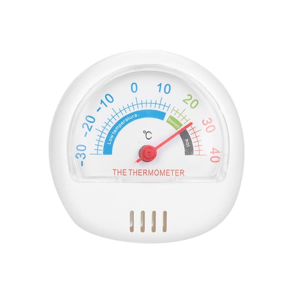 Mekanisk køleskabstermometer med stor urskive (hvid)