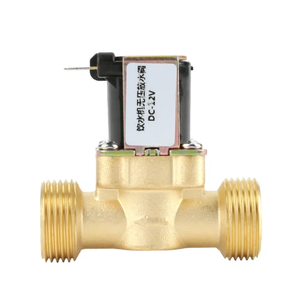 12V G3/4 Mässing NC Magnetventil 2-vägs, inget tryckkontroll, 2-pack
