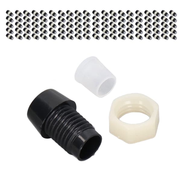 100 stk. 5 mm LED-holderclips, sort plastpanelmonteringssokkelmonteringssæt