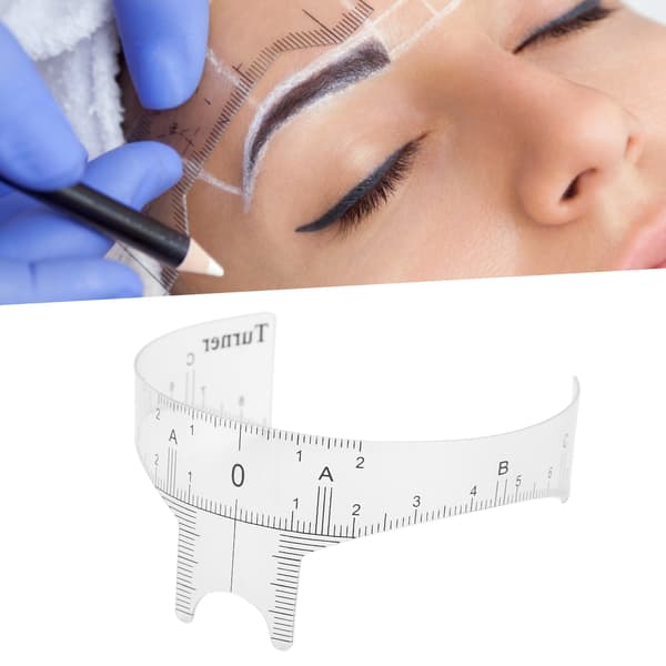 Professionell Ögonbrynspositioneringslinjal Microblading Brynform Design Linjal MätverktygB
