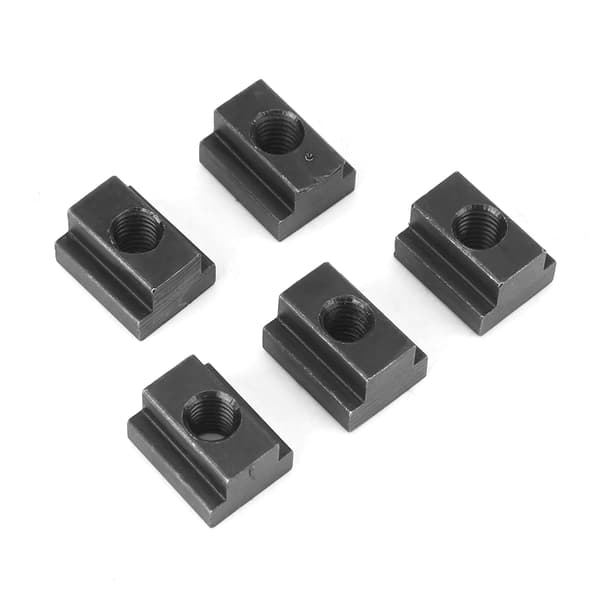 Sortoxiderede T-spormøtrikker, 5-pak, M8-1.25 Gevind