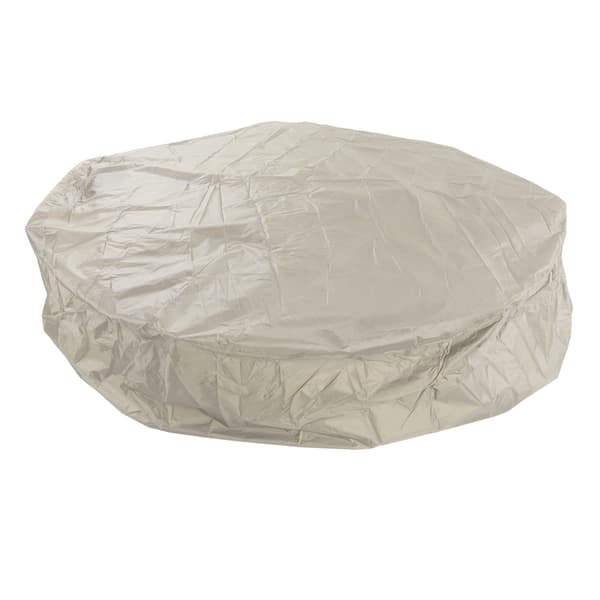 210x30cm Silver Polyester Taft Vattentätt Överdrag för Rund Utomhusbadkar Dammskydd