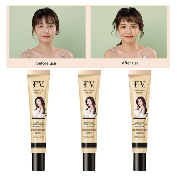30g Full Täckning Makeup Bas Kräm Concealer Vattentät Långvarig Flytande Makeup