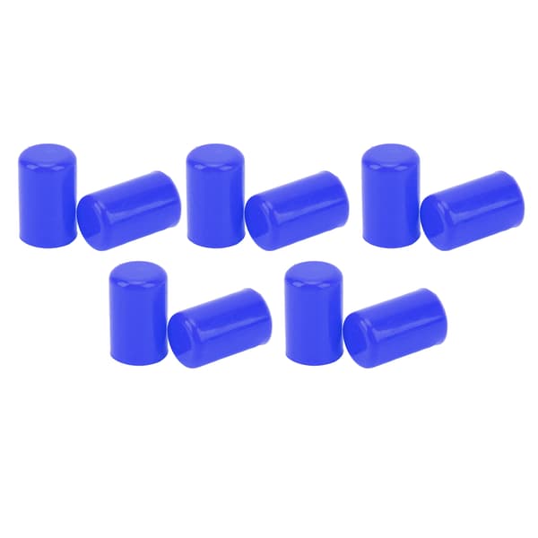 10 st silikonblindlock universell insugningsvakuumslang rörändplugg innerdiameter 14 mm blå