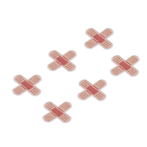 6 stk. Band Aid broderede strygemærker til at dække pletter, søde broderede strygemærker til DIY nederdele, tasker, hatte