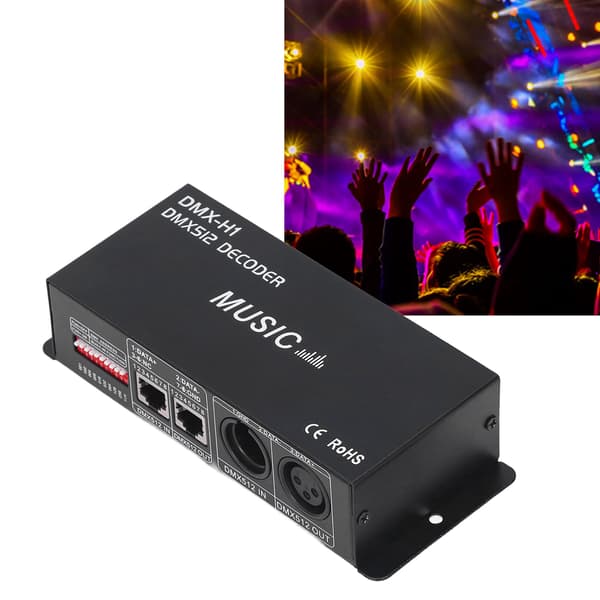 4-kanals DMX512-dekoder justerbar RGB LED-dæmpercontroller til barer, hoteller, ædru barer 8A