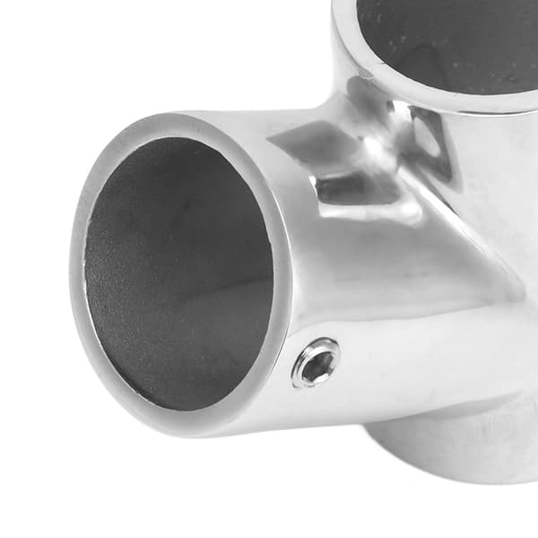 Rustfrit Stål 60° 3-Vejs Bådgelænderbeslag, 22mm (7/8\") Rørforbinder, Marine Dæk Tilbehør