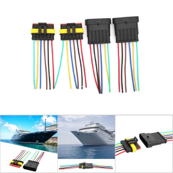 6-pak 4/5/6-benet forseglet ledningsnet-stiksæt til biler med kabler