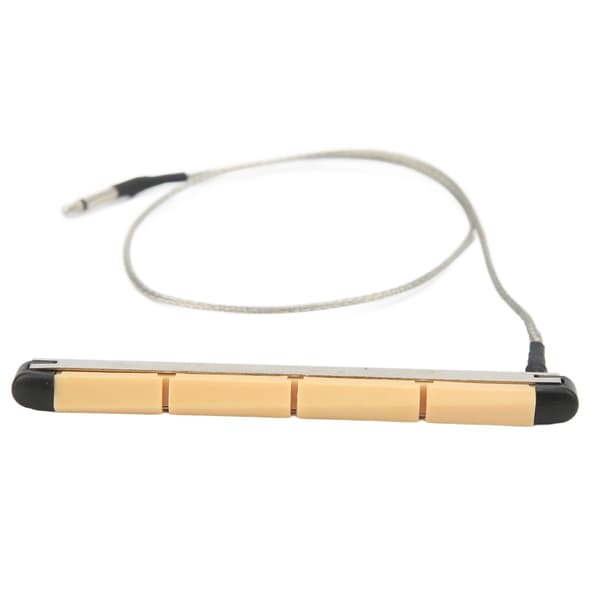 Piezo Under-Saddle Pickup Transducer för 4-strängad Akustisk Basgitarr, Metall+ABS 80x6x10mm Sadel 330mm Kabel 2.5mm Jack, 1st