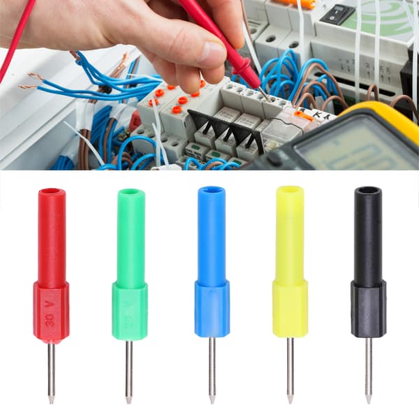 2-pack J.20013 Multimeter Testkablar 4mm Säkerhetskontakter 5-färgs reparationssats