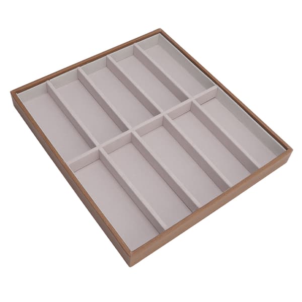 10-facks PU Träfiber Solglasögon Displaybricka, Hem Glasögon Förvaringslåda Organizer