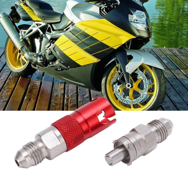 Motorcykel Bremseslange Væske Quick Release Fitting Adapter Rustfrit Stål Universal Rød