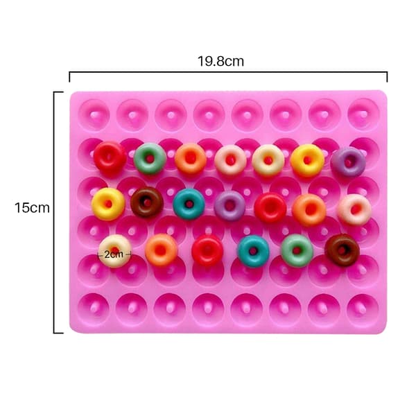 48-hulrums Mini Silikone Donutform Chokolade Donut Kageform Bageplade
